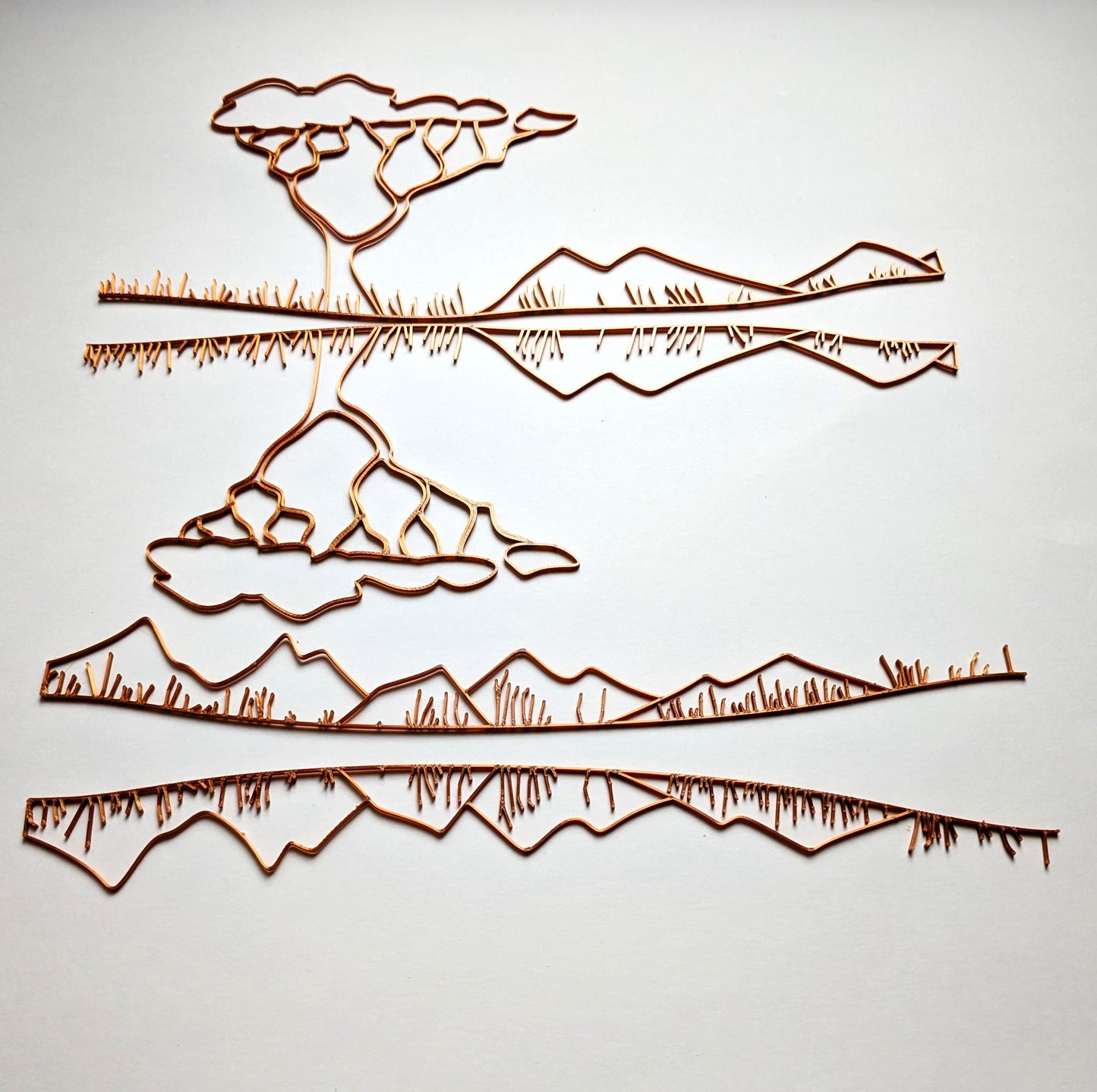 Acacia and Mountains Reflection Horizon Template