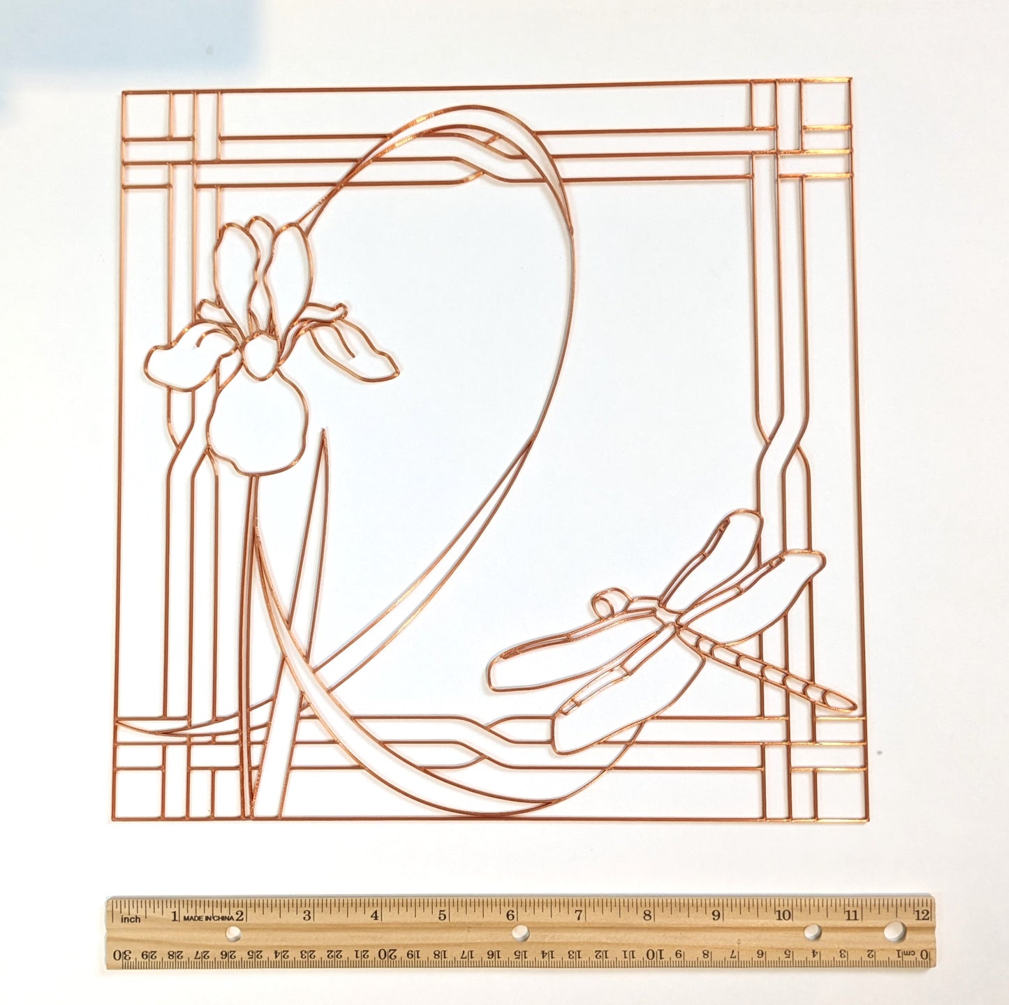 Dragonfly and Iris Resin Art Template