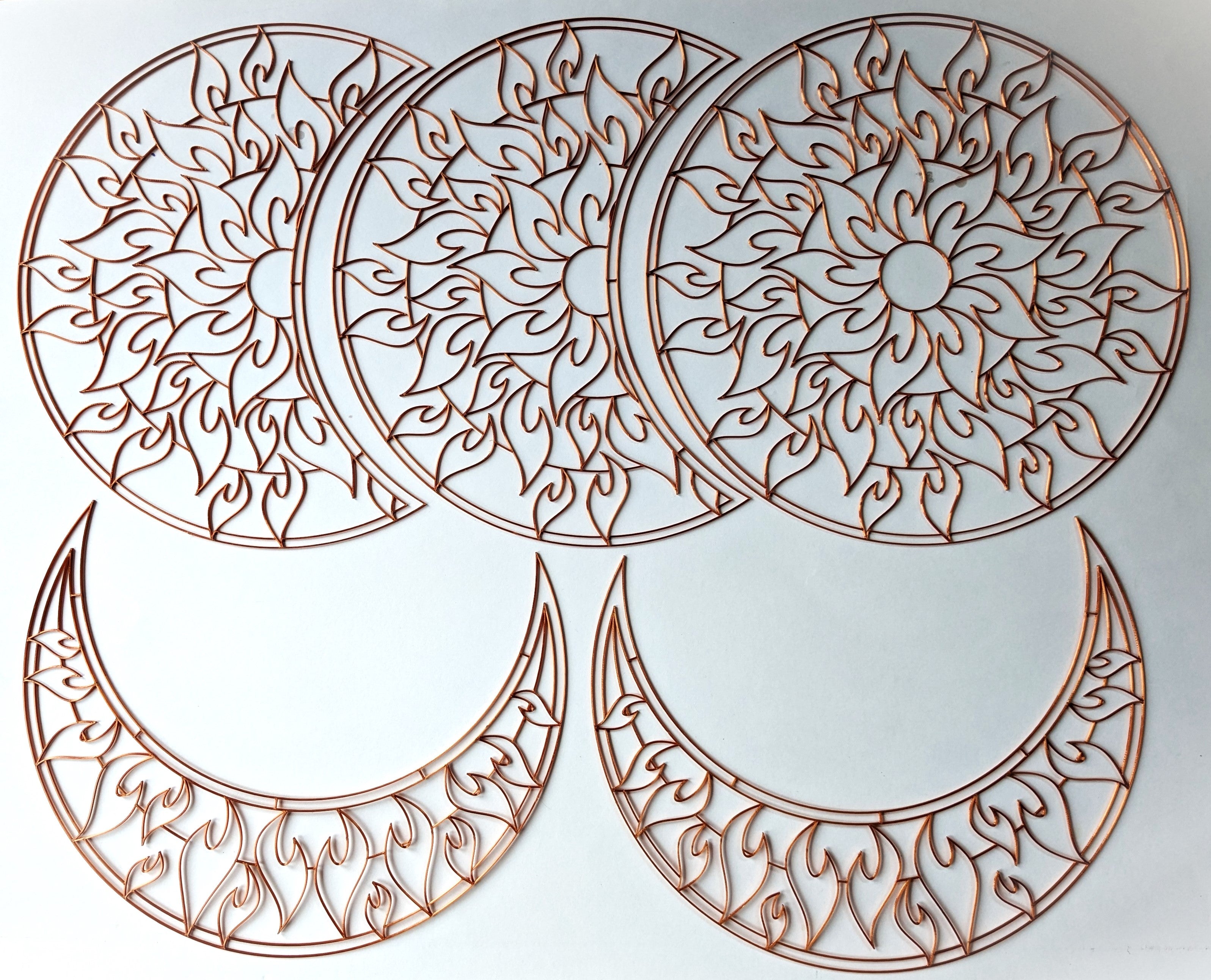 5 Moons Resin Art Template Bundle pourawayfluidarts