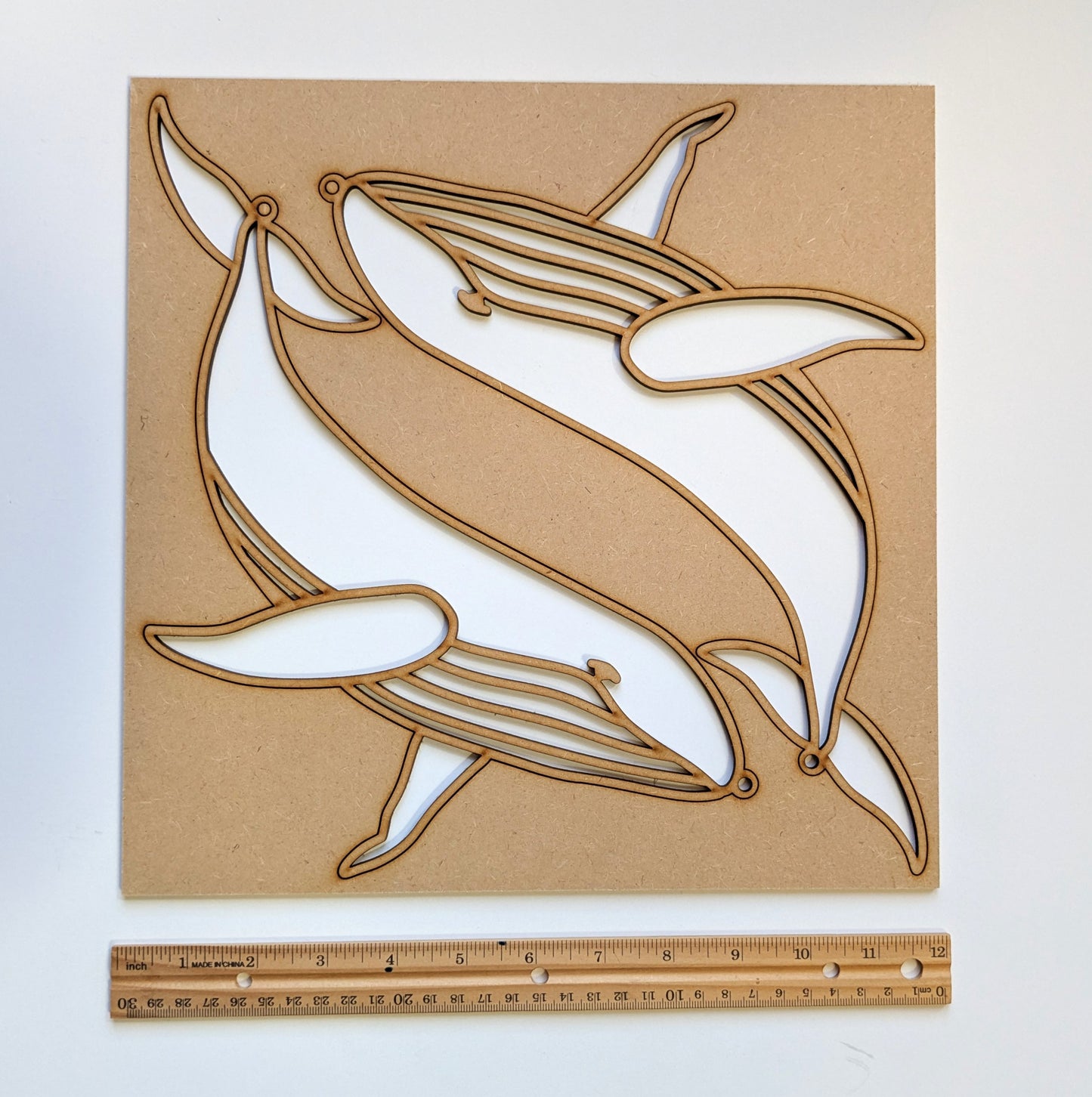 Whale MDF Template for resin art - set of 2