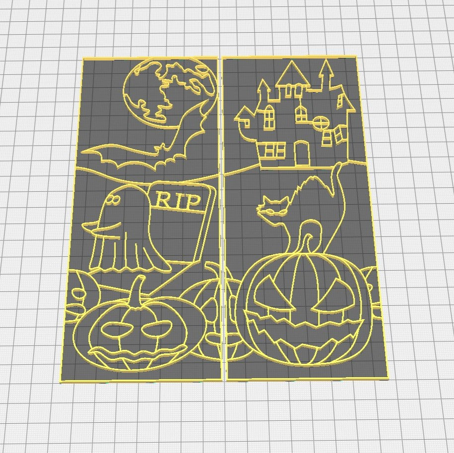 Halloween panels - 3D printer files Digital Download
