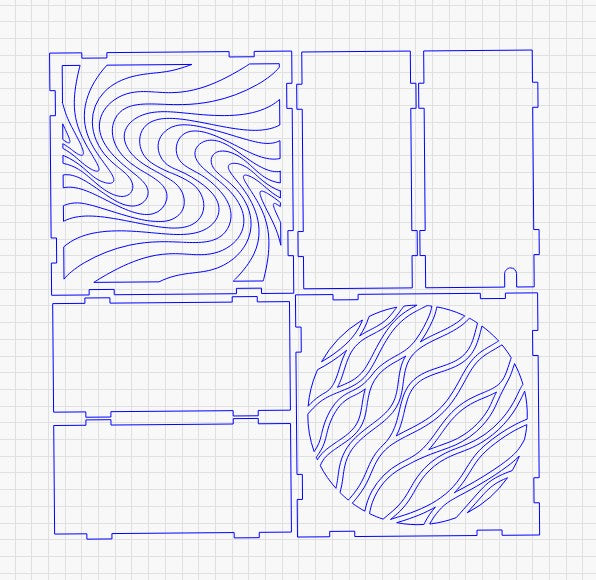 Waves lamp Laser files Digital Download