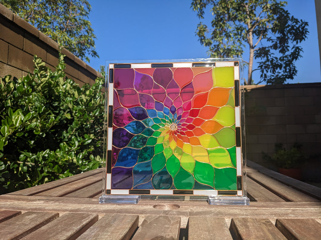 Stained Glass Resin Art - Finished Original
