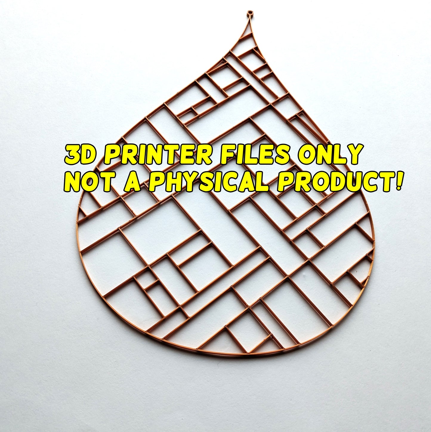 Teardrop Suncatcher -  3D printer files Digital Download