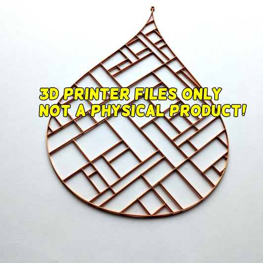 Teardrop Suncatcher -  3D printer files Digital Download