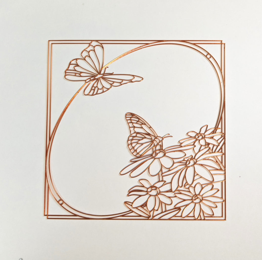 Butterflies and Flowers Resin Art Template
