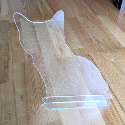 Cat shaped Acrylic Art Panel with stand