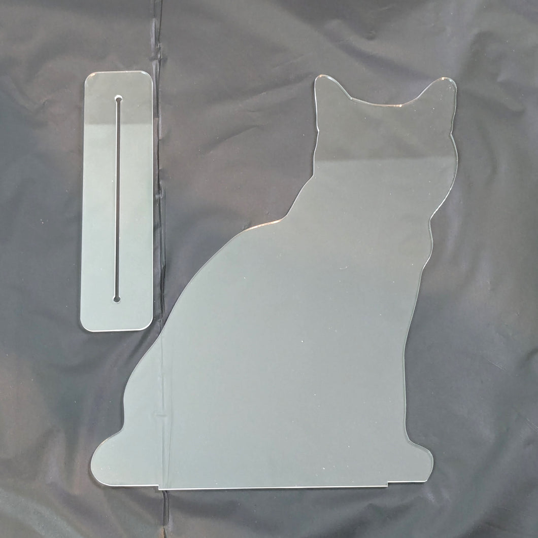 Cat shaped Acrylic Art Panel with stand