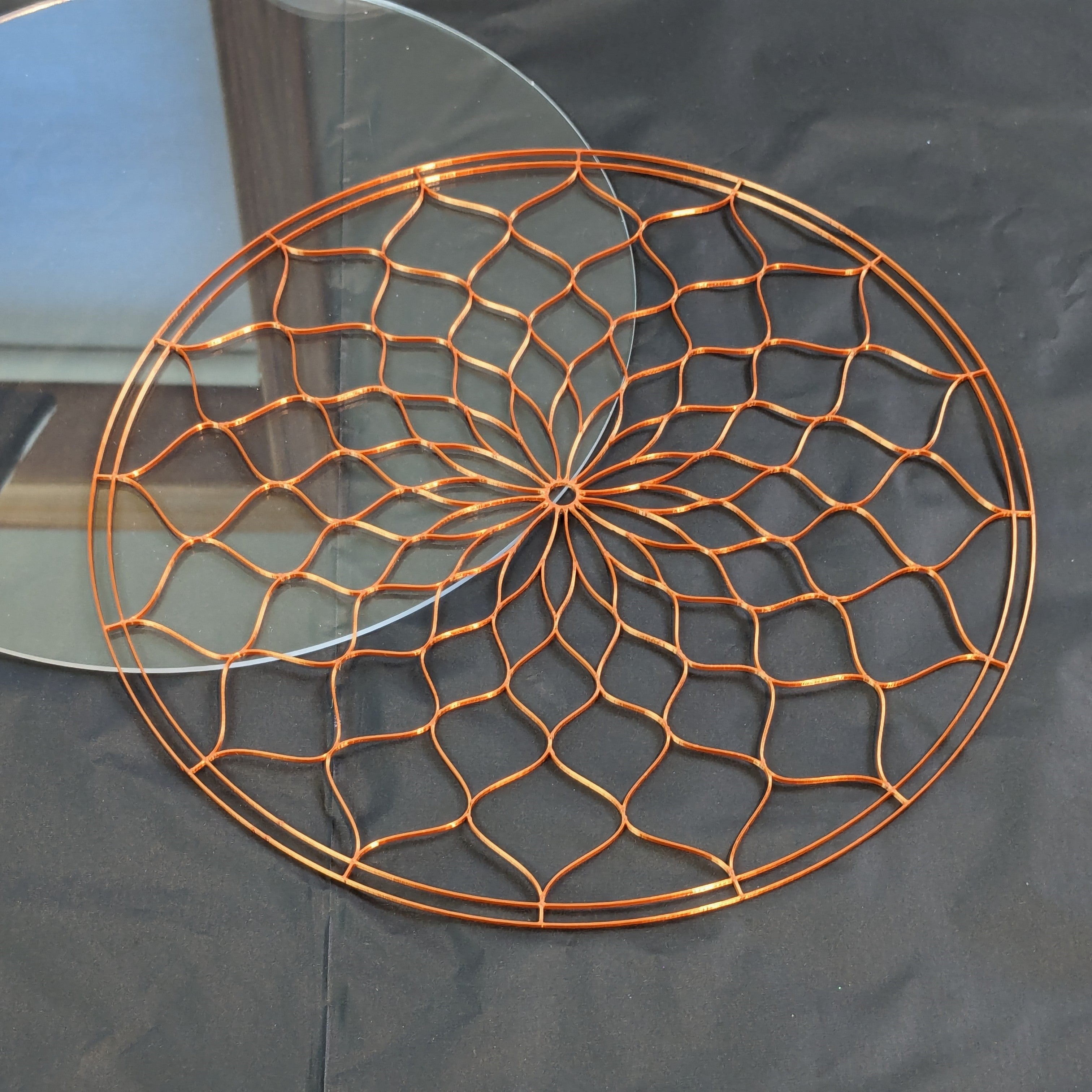 Round Stained Glass Resin Art Template pourawayfluidarts