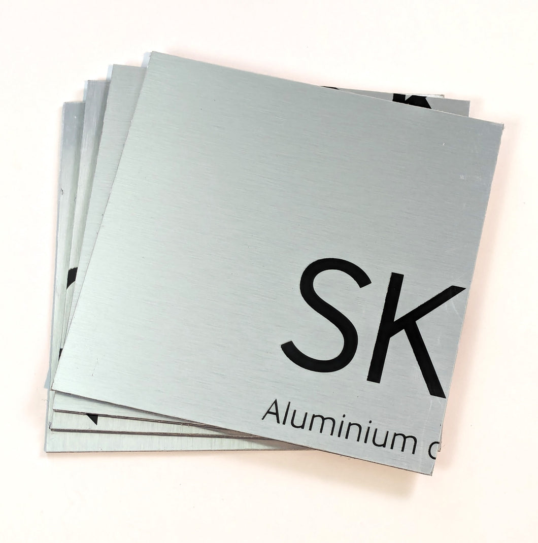 8 x 8 Brushed Aluminum Art Panel, 4 pack