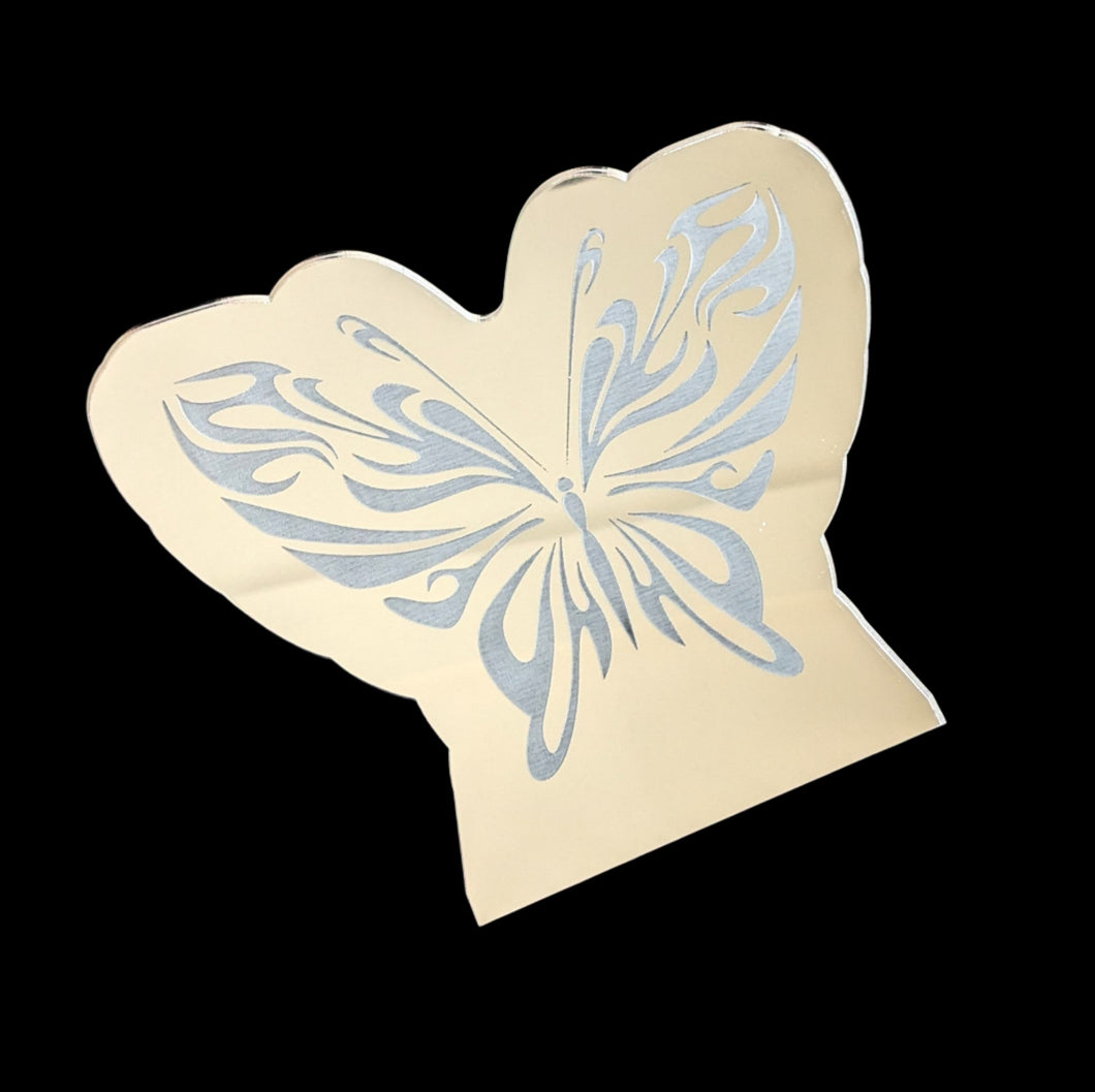 Butterfly Engraved Acrylic Mirror