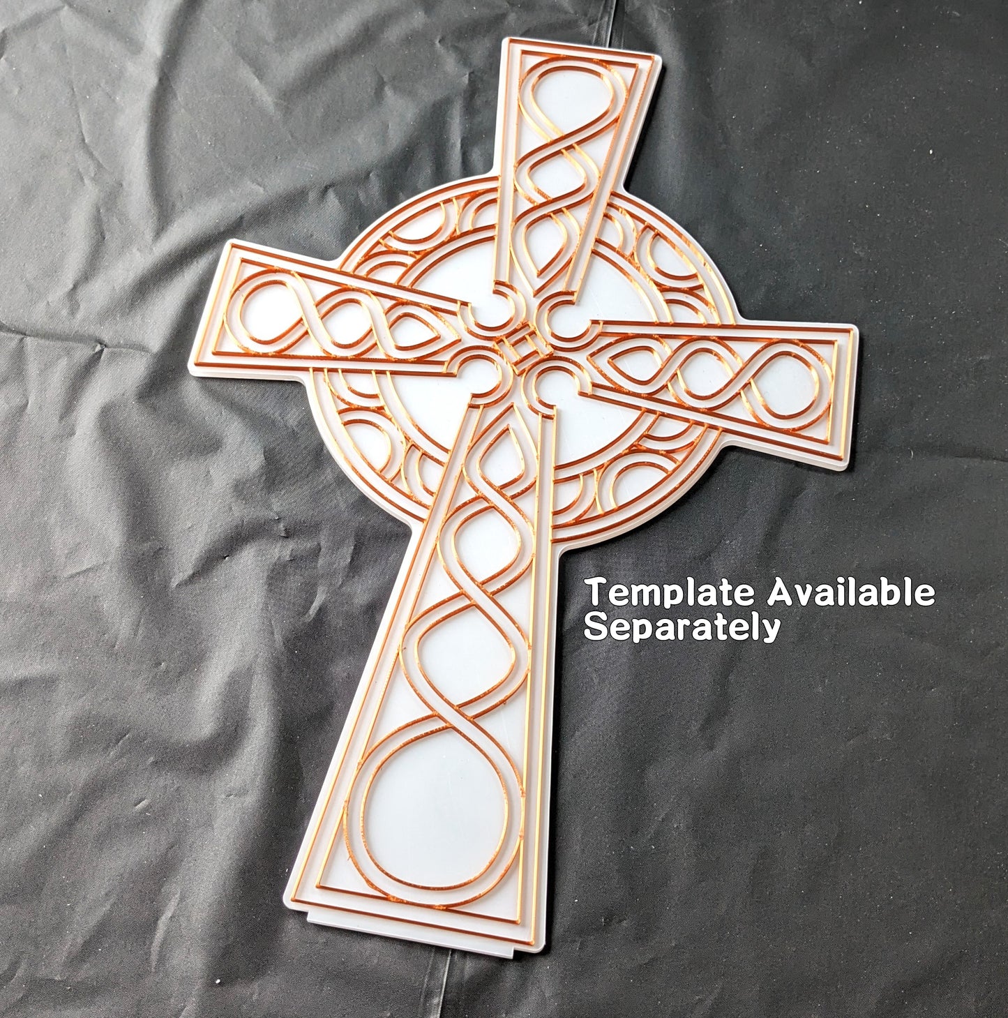 Celtic Cross Acrylic Art Panel and Stand