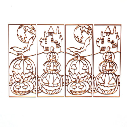 Pumpkins Templates for Box Lamp, 4 pack