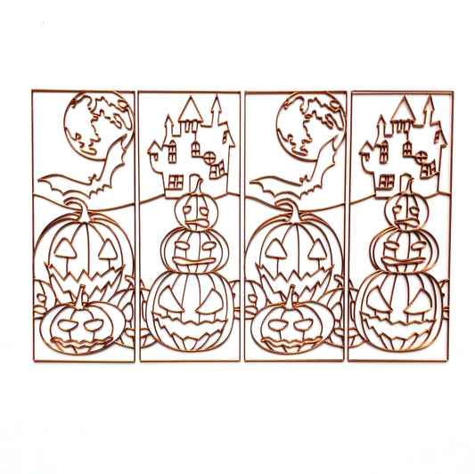 Pumpkins Templates for Box Lamp, 4 pack