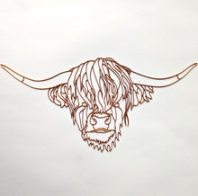 Load image into Gallery viewer, Highland Cow Resin Art Template
