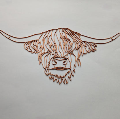 Highland Cow Resin Art Template