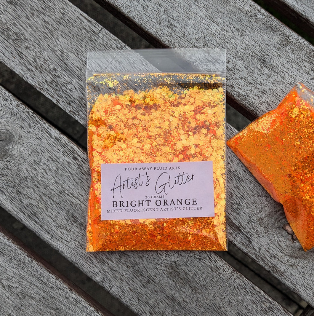 Bright Orange Artist's Glitter