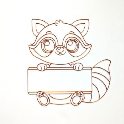 Raccoon Name Plate Kit