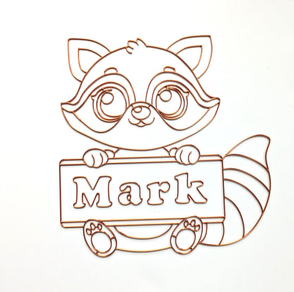 Raccoon Name Plate Kit