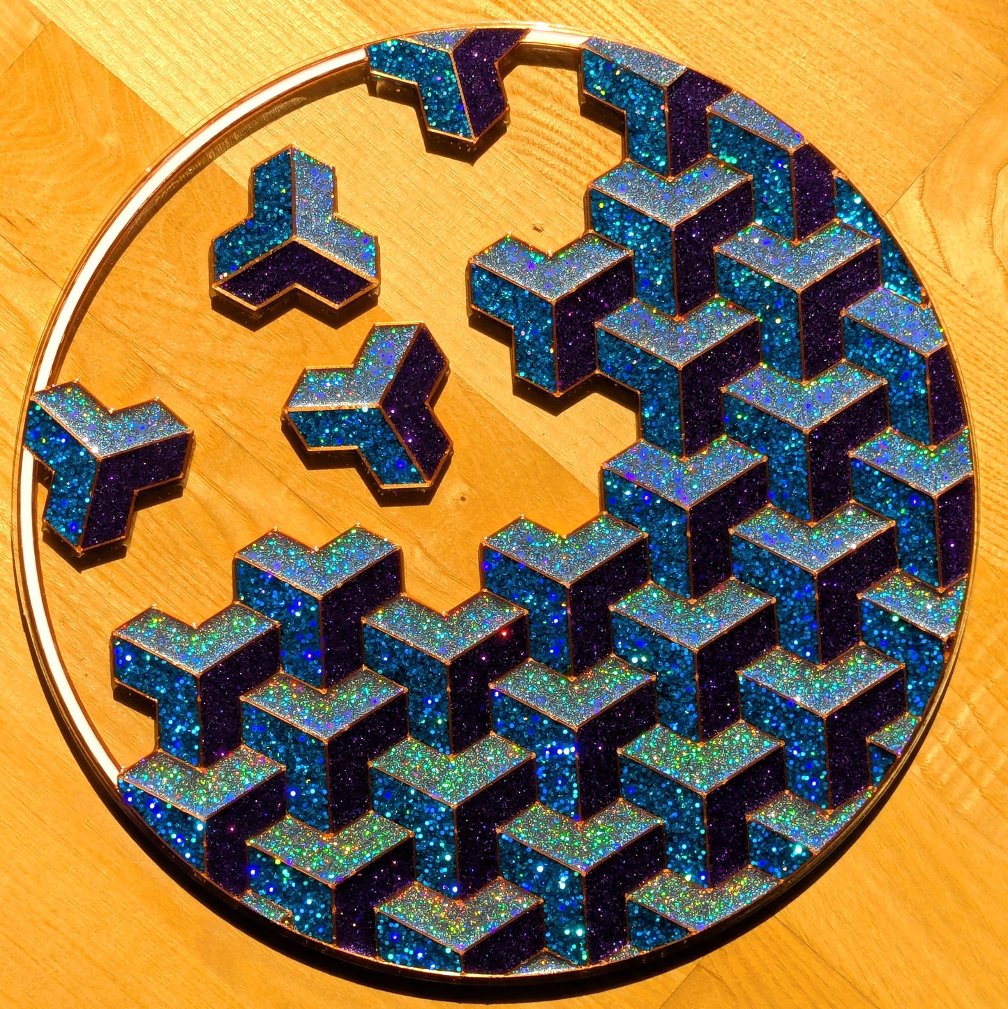 Breaking Cubes Resin Art Template