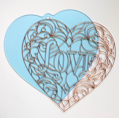 Love Heart Resin Art Template