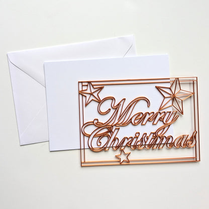 Merry Christmas greeting card resin art template