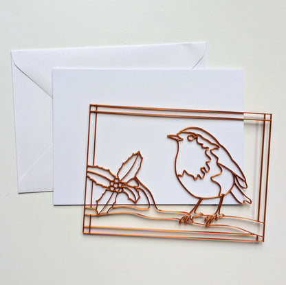 Robin greeting card resin art template