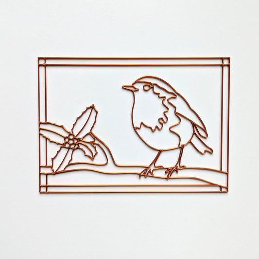Robin greeting card resin art template