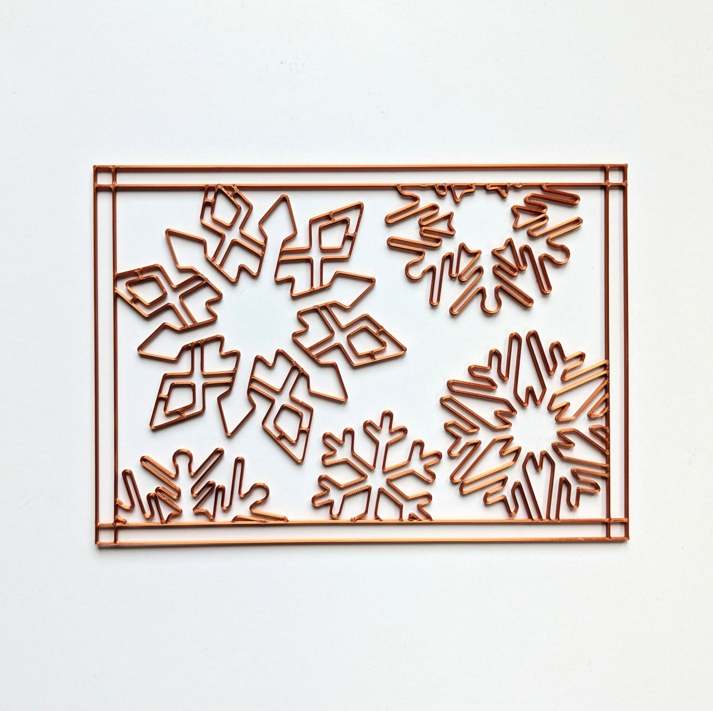 Snowflakes greeting card resin art template