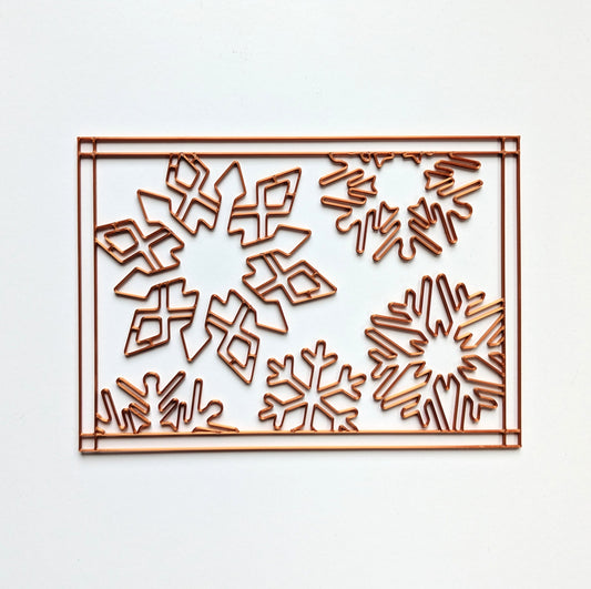 Snowflakes greeting card resin art template