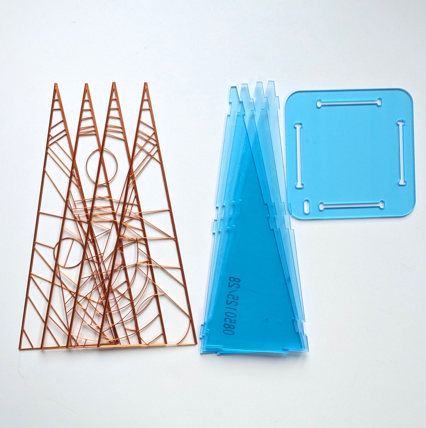 Abstract Wrap around pyramid lamp kit