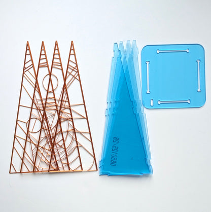 Abstract Wrap around pyramid lamp kit