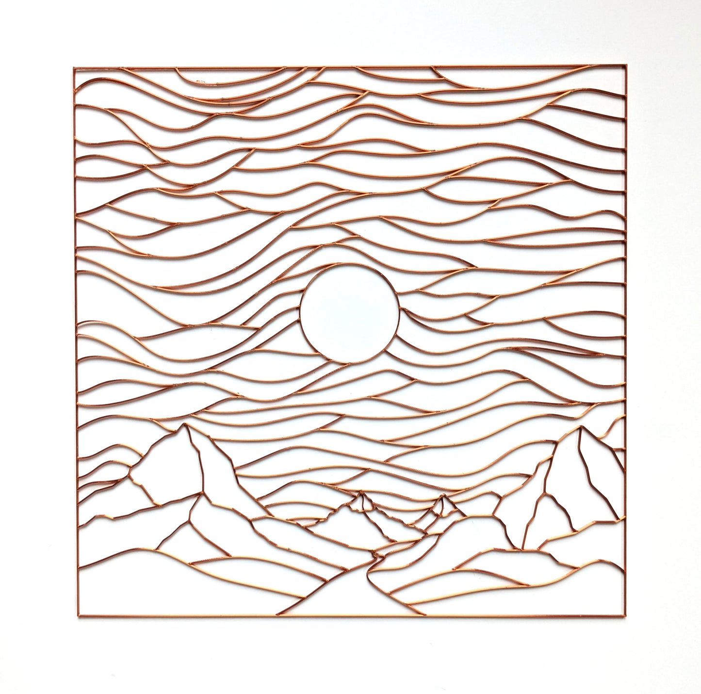 Sunset over Mountains Resin Art Template