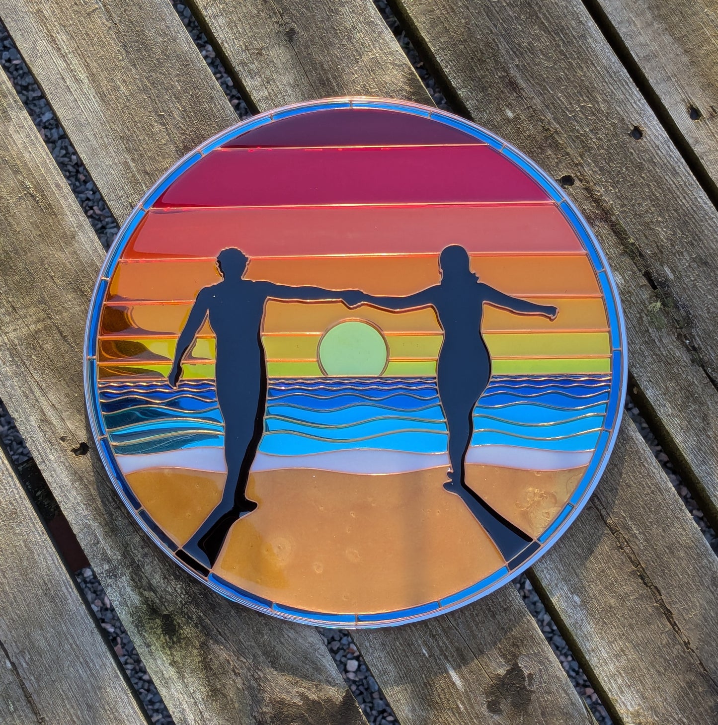 Sunset Silhouette Resin Art Template