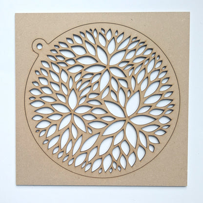 Flowers Suncatcher MDF template for resin art