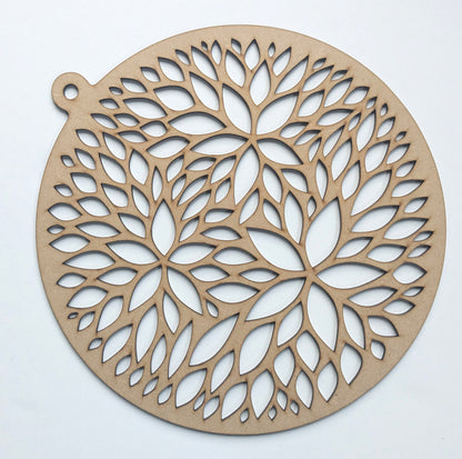 Flowers Suncatcher MDF template for resin art