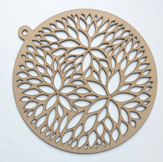 Flowers Suncatcher MDF template for resin art