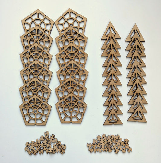 Sphere Lamp MDF template for resin art