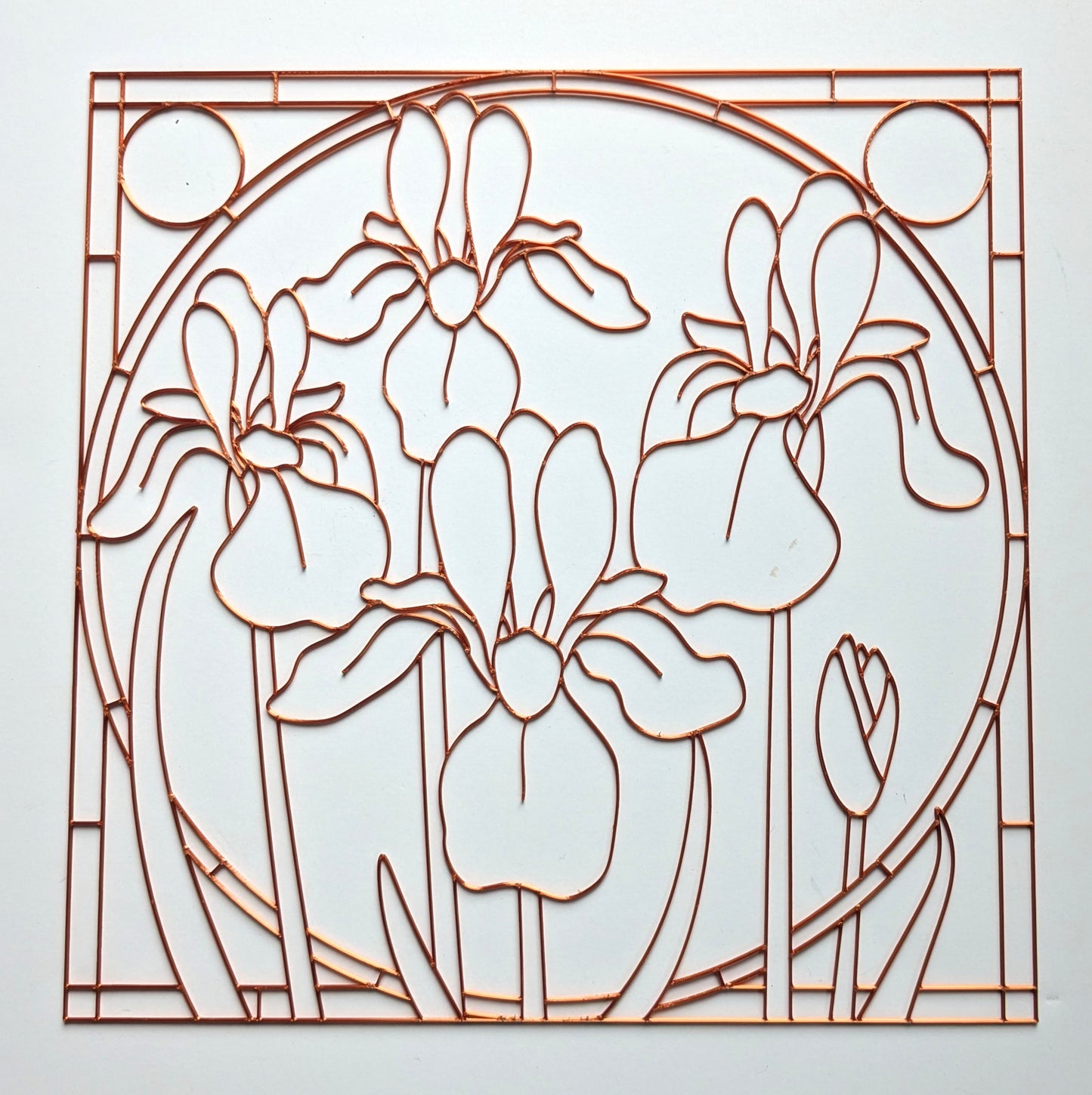 Irises resin art template