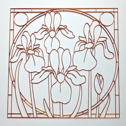 Irises resin art template