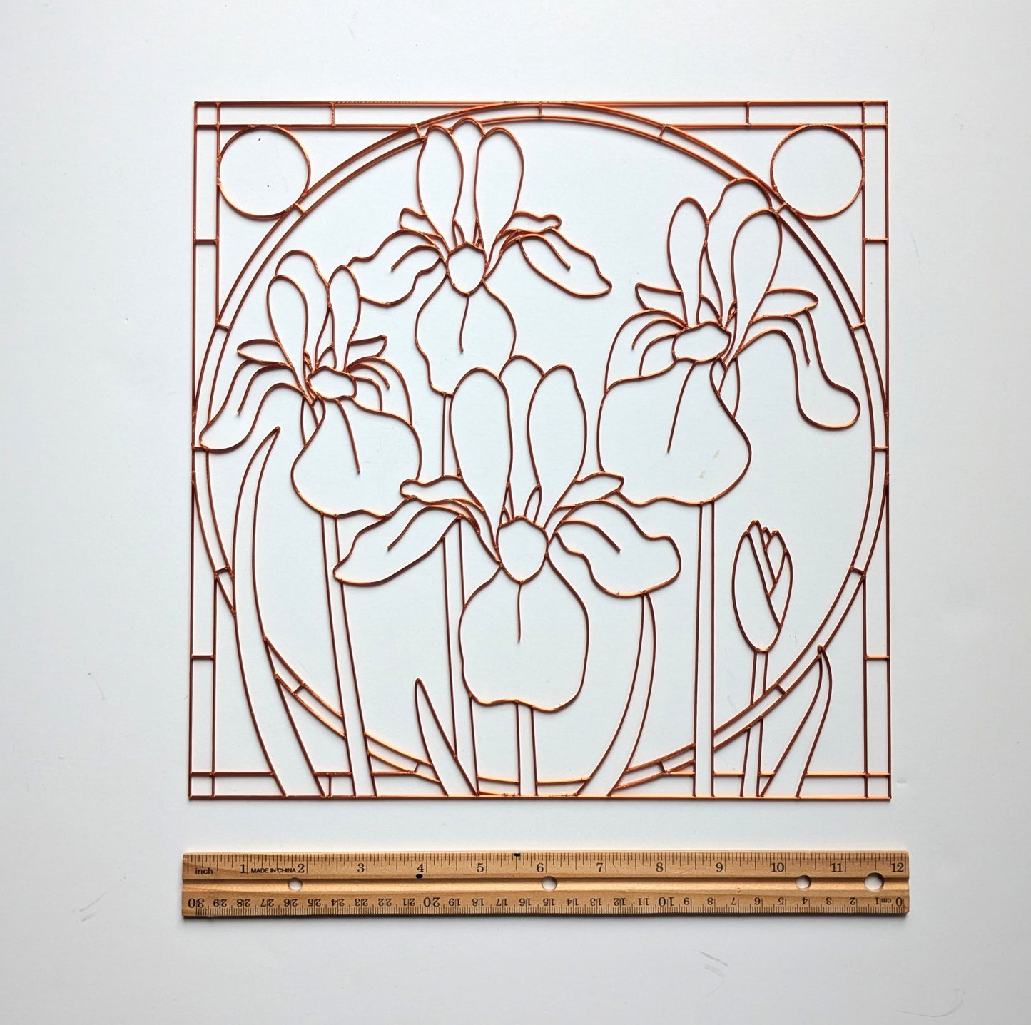 Irises resin art template