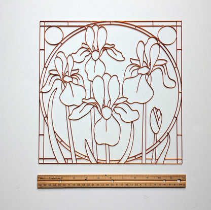 Irises resin art template