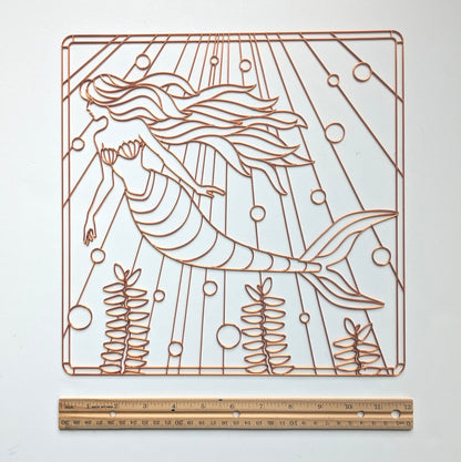 Mermaid resin art template