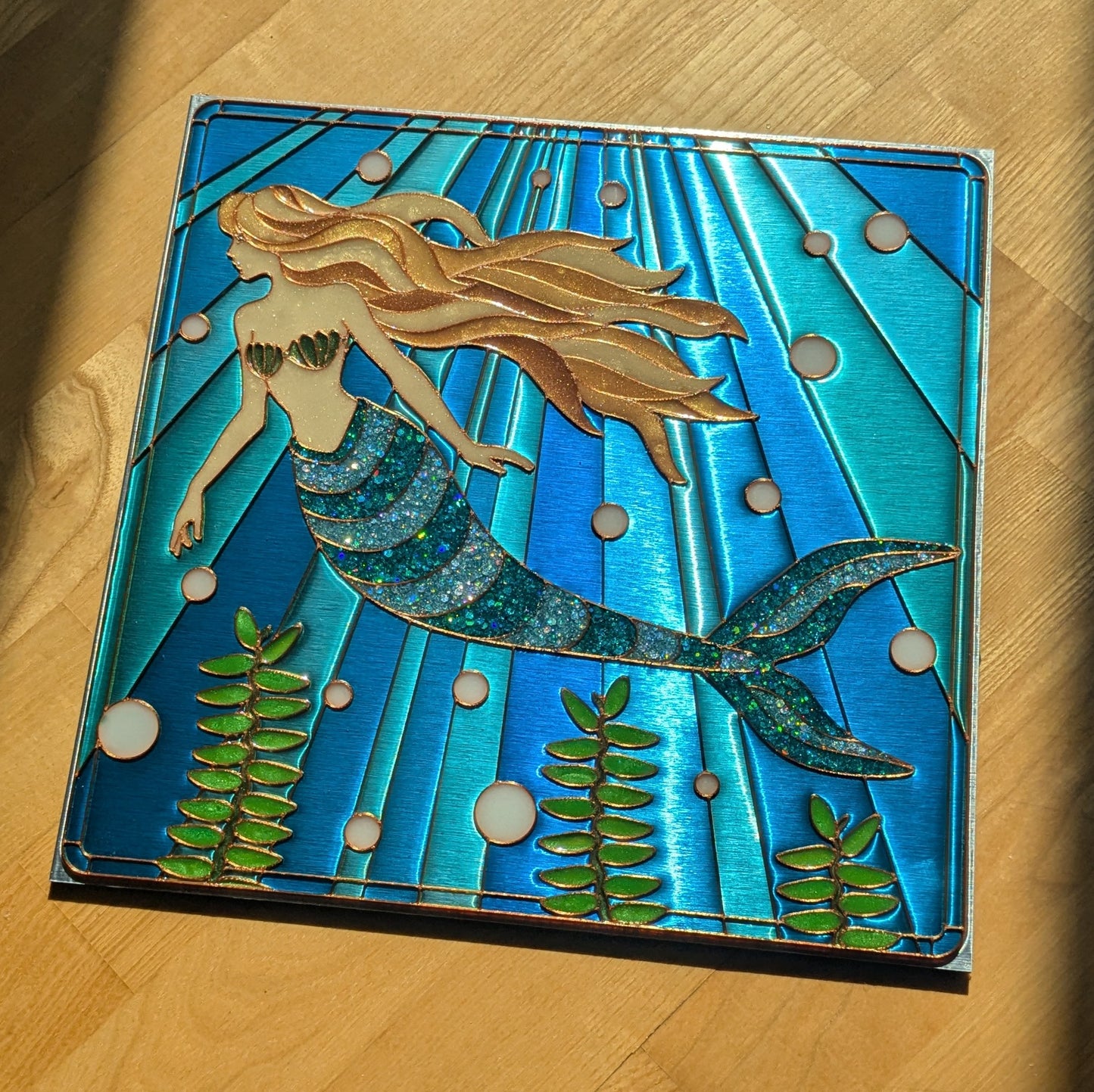 Mermaid resin art template