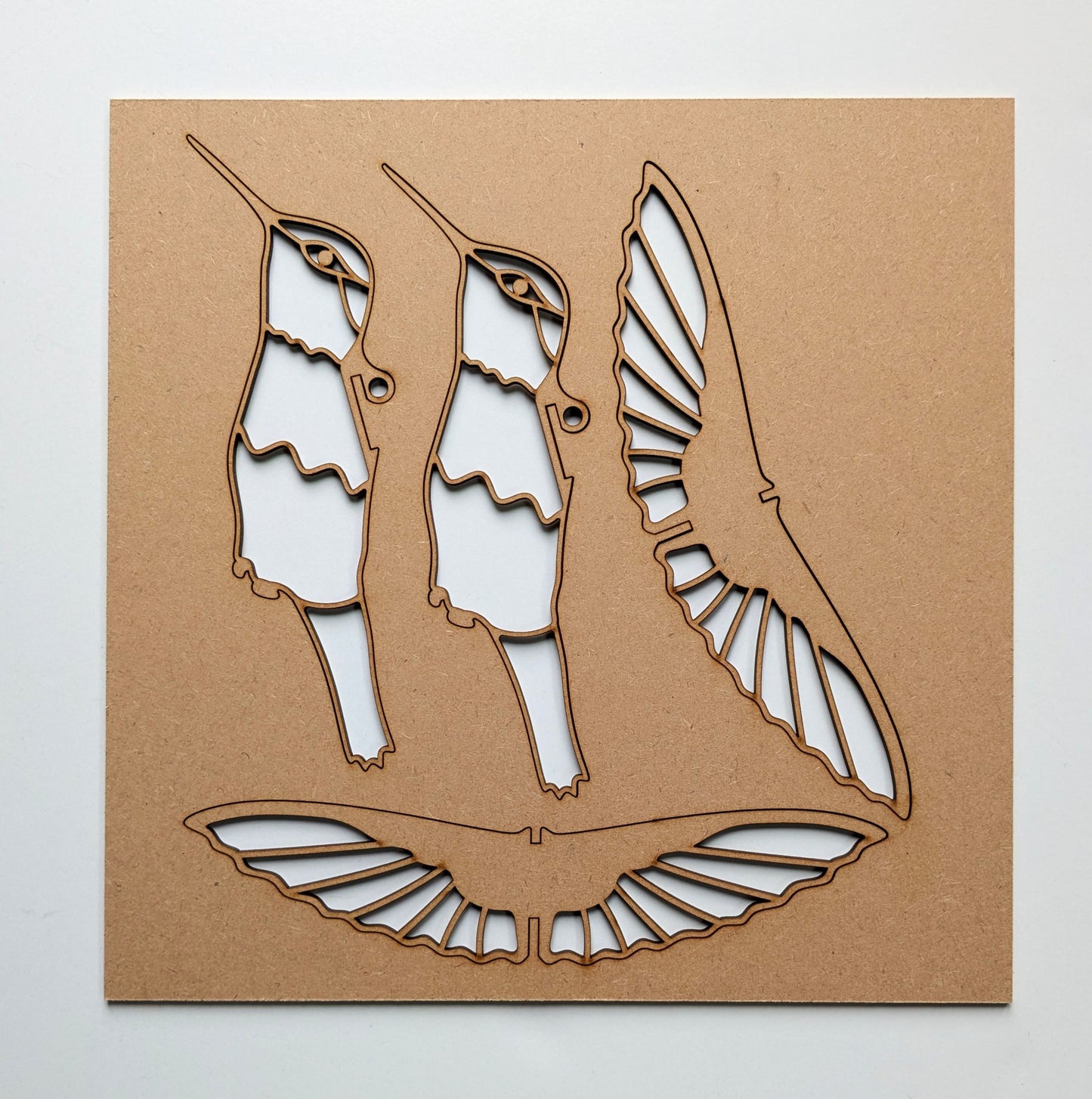 Hummingbirds MDF template for resin art