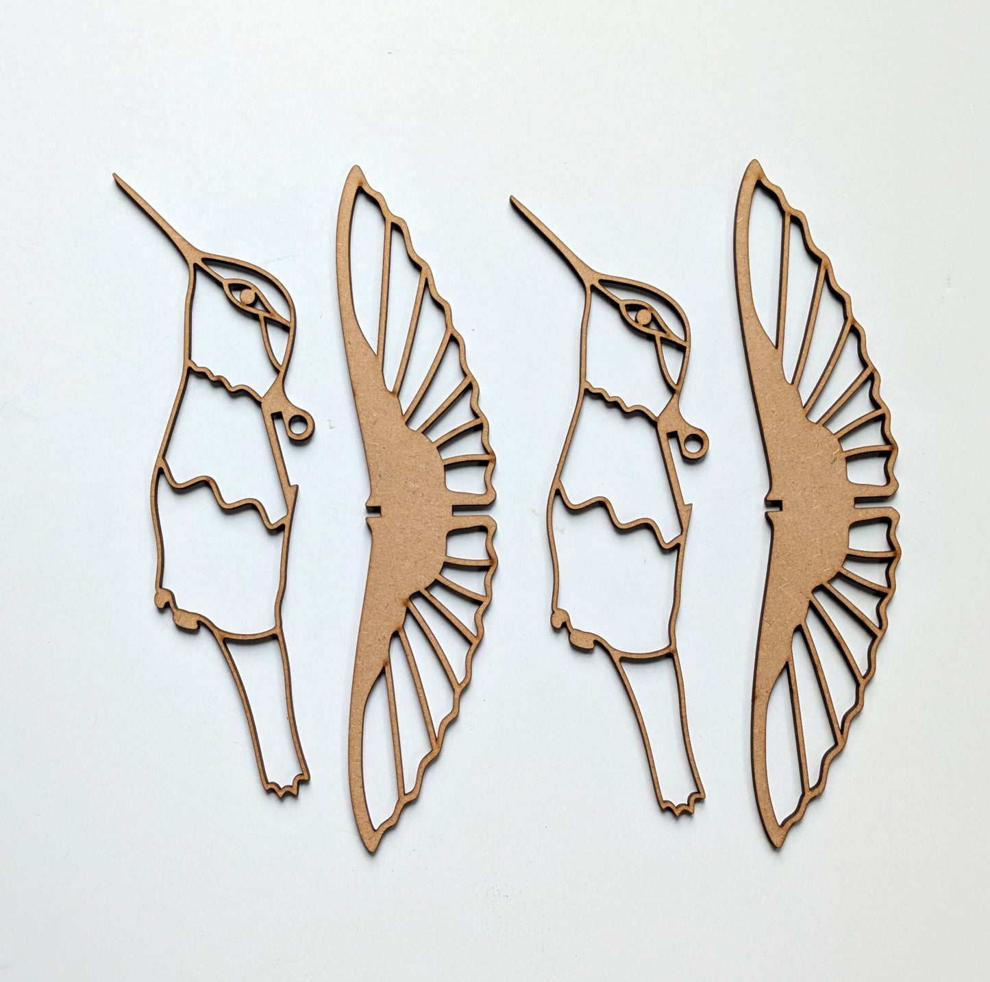 Hummingbirds MDF template for resin art