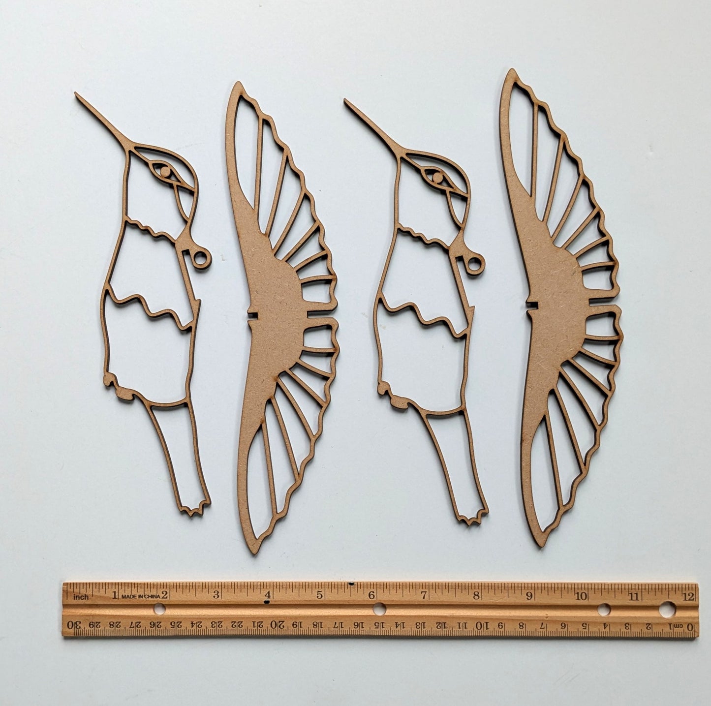 Hummingbirds MDF template for resin art
