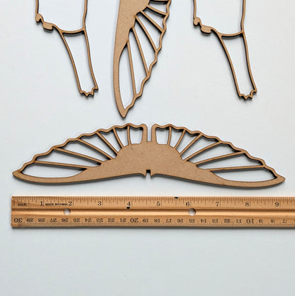 Hummingbirds MDF template for resin art