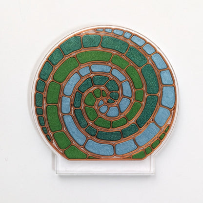Spiral stones lamp resin art template