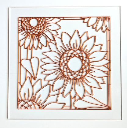 Sunflowers Resin Art Template